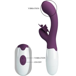 PRETTY LOVE - BUTTERFLY KISS RABBIT VIBRATOR and G-SPOT STIMULATOR LILA