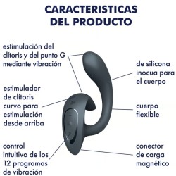 SATISFYER - G FOR GODDESS 1 VIBRATEUR RABBIT GRIS FONC