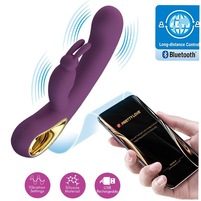 PRETTY LOVE - LIAM RABBIT VIBRATOR and G SPOT STIMULATOR PURPLE