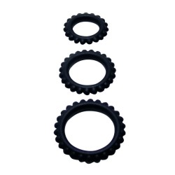 BAILE - TITAN SET 3STK COCKRING SCHWARZ 2.8 2.4 1.9 CM