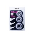 BAILE - TITAN SET 3 PCS COCK RING BLACK 2.8 2.4 1.9 CM BAILE - TITAN SET 3 PCS COCK RING BLACK 2.8 2.4 1.9 CM