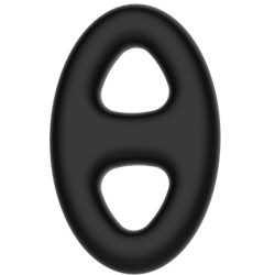 CRAZY BULL - BAGUE EN SILICONE DOUBLE OVALE