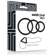 ADDICTED TOYS - SET DI ANELLI PER PENE NERO ADDICTED TOYS - SET DI ANELLI PER PENE NERO