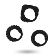 ADDICTED TOYS - SET 3 ANILLOS PENE NEGRO ADDICTED TOYS - SET 3 ANILLOS PENE NEGRO