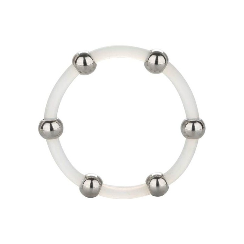 CALEXOTICS - BAGUE EN SILICONE PERLÉE ACIER XL