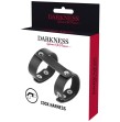 DARKNESS - ANNEAU DE PÉNIS ET TESTICULES RÉGLABLE EN CUIR DARKNESS - ANNEAU DE PÉNIS ET TESTICULES RÉGLABLE EN CUIR