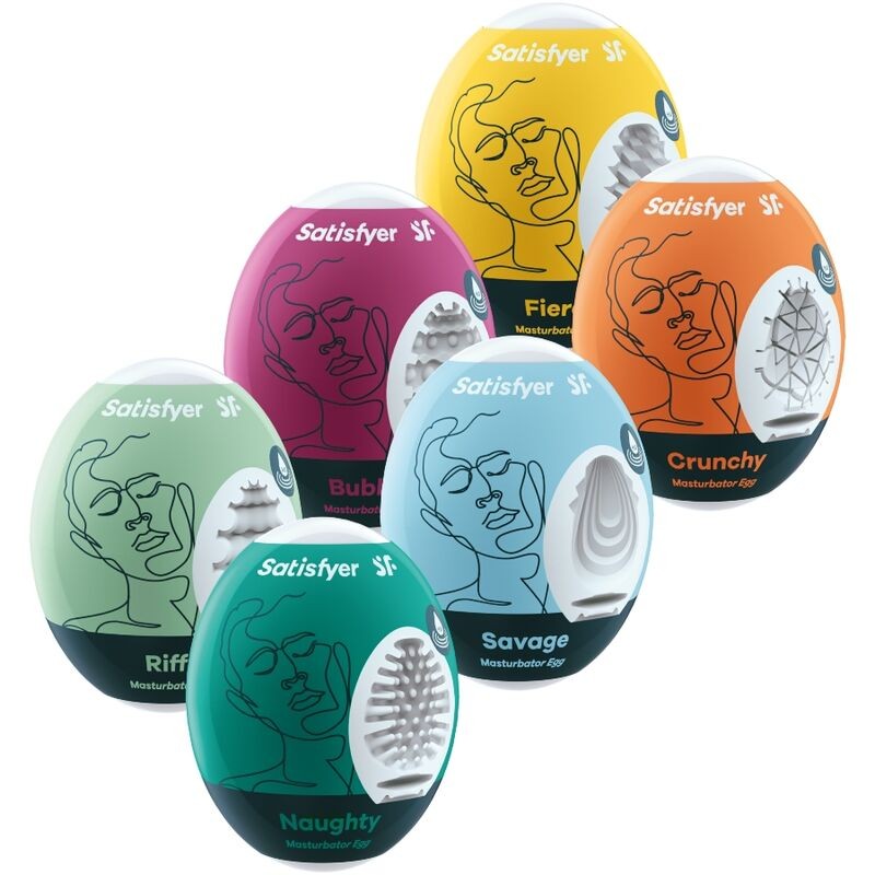 SATISFYER - MASTURBATOR EIER 6 EINHEITEN SET SATISFYER - MASTURBATOR EIER 6 EINHEITEN SET