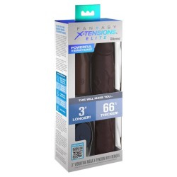 FANTASY X- TENSIONS - PIPEDREAMS SLEEVE 22,86 CM 7,62 CM PLUG REMOTE BROWN