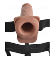 FETISH FANTASY SERIES - ARNÉS AJUSTABLE PENE REALÍSTICO CON TESTÍCULOS RECARGABLE Y VIBRADOR 17.8 CM