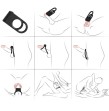 ARMONY - TWINS DOUBLE VIBRATOR RING FOR COUPLES BLACK ARMONY - TWINS DOUBLE VIBRATOR RING FOR COUPLES BLACK