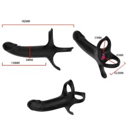 ARMONY - DILDO MIT RING and VIBRATOR FERNBEDIENUNG SCHWARZ