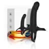 ARMONY - DILDO WITH RING and VIBRATOR REMOTE CONTROL BLACK