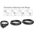 ARMONY - BAGUES CALAVERA SILICONE NOIR ARMONY - BAGUES CALAVERA SILICONE NOIR