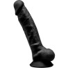 SILEXD - MODELL 1 REALISTISCHER PENIS PREMIUM SILEXPAN SILIKON SCHWARZ 17.5 CM