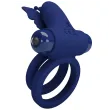PRETTY LOVE - JAMELE DOUBLE RING WITH VIBRATION and BUTTERFLY STIMULATOR BLUE PRETTY LOVE - JAMELE DOUBLE RING WITH VIBRATION and BUTTERFLY STIMULATOR BLUE