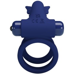 PRETTY LOVE - JAMELE DOPPELRING MIT VIBRATION and SCHMETTERLINGSTIMULATOR BLAU