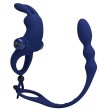 PRETTY LOVE - AYAD RABBIT VIBRATOR RING WITH PLUG BLUE PRETTY LOVE - AYAD RABBIT VIBRATOR RING WITH PLUG BLUE