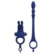 PRETTY LOVE - AYAD RABBIT VIBRATOR RING WITH PLUG BLUE PRETTY LOVE - AYAD RABBIT VIBRATOR RING WITH PLUG BLUE