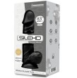 SILEXD - MODELO 1 PENE REALÍSTICO SILICONA PREMIUM SILEXPAN NEGRO 21.5 CM