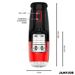 JAMYJOB - STORM MASTURBATORE VAGINALE AUTOMATICO CON 10 MODALITÀ, ROTAZIONE E SPINTA