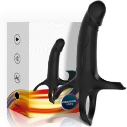 ARMONY - DILDO WITH RING and VIBRATOR BLACK