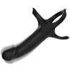 ARMONY - DILDO WITH RING and VIBRATOR BLACK