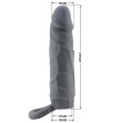 PRETTY LOVE - REALISTIC SKIN PENIS SLEEVE DARK GREY PRETTY LOVE - REALISTIC SKIN PENIS SLEEVE DARK GREY