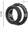 INTENSE - DEWEY DOUBLE SILICONE PENIS RING BLACK MODEL 2 INTENSE - DEWEY DOUBLE SILICONE PENIS RING BLACK MODEL 2