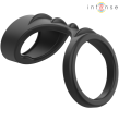 INTENSE - THEO DOUBLE SILICONE PENIS RING BLACK MODEL 3 INTENSE - THEO DOUBLE SILICONE PENIS RING BLACK MODEL 3