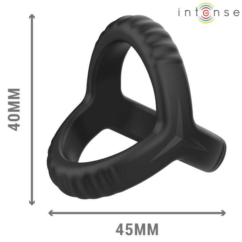 INTENSE - CARSON DOPPELTER PENISRING AUS SILIKON SCHWARZ MODELL 4 INTENSE - CARSON DOPPELTER PENISRING AUS SILIKON SCHWARZ MODELL 4