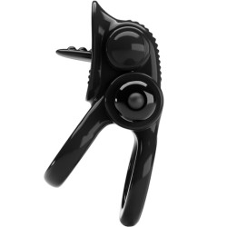 PRETTY LOVE - PASSIONATE RING DOPPELTER VIBRATIONSRING KLITORIS-STIMULATOR SCHWARZ