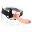 FETISH FANTASY SERIES - 19 CM VIBRATING HOLLOW STRAP-ON BROWN FETISH FANTASY SERIES - 19 CM VIBRATING HOLLOW STRAP-ON BROWN