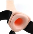FETISH FANTASY SERIES - 19 CM VIBRATING HOLLOW STRAP-ON BROWN FETISH FANTASY SERIES - 19 CM VIBRATING HOLLOW STRAP-ON BROWN