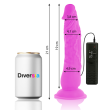 DIVERSIA - FLEXIBLER VIBRIERENDER DILDO LILA 21 CM -O- 4.9 CM