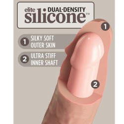 KING COCK - ELITE REALISTIC DILDO VIBRATING and SILICONE 15.2 CM