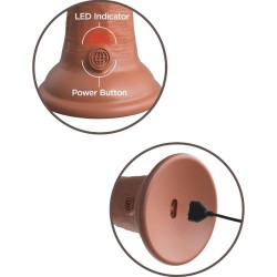 KING COCK - ELITE GODE RÉALISTE VIBRANT and SILICONE 20.3 CM CARAMEL