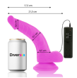 DIVERSIA - FLEXIBLER VIBRIERENDER DILDO LILA 21.5 CM -O- 4.5 CM DIVERSIA - FLEXIBLER VIBRIERENDER DILDO LILA 21.5 CM -O- 4.5 CM