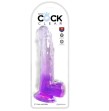 KING COCK - CLEAR DILDO MIT HODEN 20.3 CM LILA KING COCK - CLEAR DILDO MIT HODEN 20.3 CM LILA