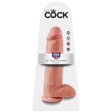 KING COCK - DILDO FLESH WITH BALLS 30.48 CM