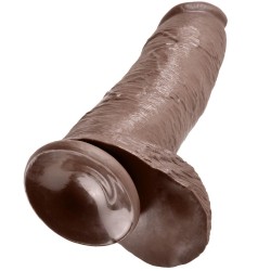 KING COCK - DILDO BRAUN MIT EIER 30.48 CM
