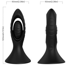 ARMONY - VIBRATEUR and PLUG ANAL SILICONE NOIR