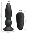 MR PLAY - VIBRADOR POTENTE CONTROL REMOTO ANAL PLUG NEGRO MR PLAY - VIBRADOR POTENTE CONTROL REMOTO ANAL PLUG NEGRO