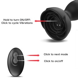 ARMONY - EXTREME A BLOOM ROSE VIBRATOR and ANALSTECKER FERNBEDIENUNG SCHWARZ