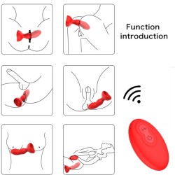ARMONY - EXTREME A BLOOM ROSE VIBRATOR and ANAL PLUG REMOTE CONTROL RED