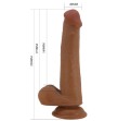 PRETTY LOVE - GROSSER REALISTISCHER DILDO 22 CM BRAUN