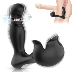 ARMONY - VIBRATEUR SURROUND ANAL and STIMULATEUR TESTICULOS TÉLÉCOMMANDE NOIR