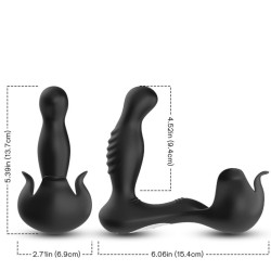 ARMONY - VIBRATEUR SURROUND ANAL and STIMULATEUR TESTICULOS TÉLÉCOMMANDE NOIR