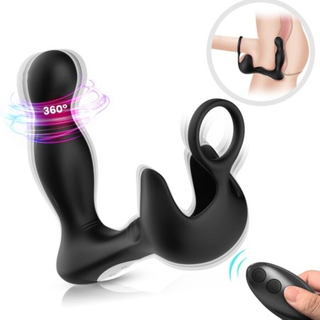 ARMONY - SURROUND VIBRATOR ANAL and STIMULATOR TESTICULOS and RING REMOTE CONTROL BLACK