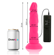 DIVERSIA - DILDO SOUPLE AVEC VIBRATION ROSE 23 CM -O- 4.3 CM DIVERSIA - DILDO SOUPLE AVEC VIBRATION ROSE 23 CM -O- 4.3 CM