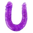 BAILE - DOUBLE DILDO IN LILAC FLEXIBLE JELLY